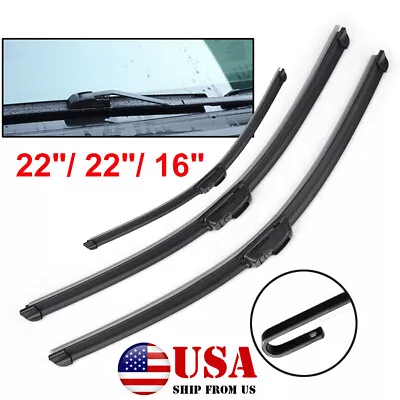 22 22 16  Front And Rear Windscreen Wiper Blades For Envoy 02-2006 Yukon 00-2006 • $15.31