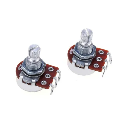 Alpha 2Pcs Mini Metric Linear Taper B25K Split Shaft Pots Guitar Potentiometers • $8.18