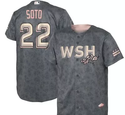 $31 • Buy Washington Nationals Juan Soto Gray 2022 City Connect Printed Baseball Jersey