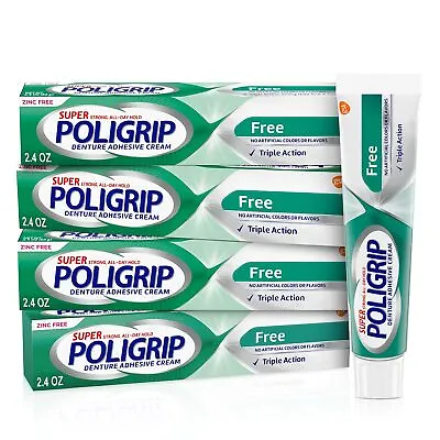 Super Poligrip Zinc Free Denture And Partials Adhesive Cream 2.4 Ounce (Pack... • $21.60