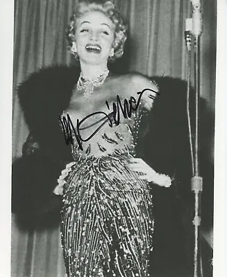 Marlene Dietrich Signed 8x10 Inch Photo W Beckett COA - Beautiful! • $89.99