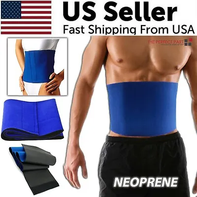 Waist Trimmer Belt Sweat Band Wrap Ab Stomach Weight Loss Fat Burner Slimming • $8.89