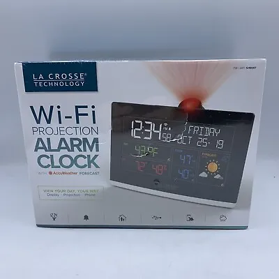 La Crosse Technology C82929 WiFi Projection Alarm Clock AccuWeather New Sealed • $50.12