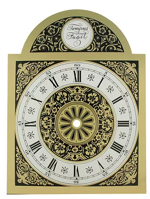 New Tempus Fugit Metal Clock Dial - Size 7-7/8  Wide X 10-7/16  High (DM-17) • $12.95