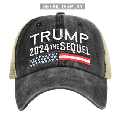 $19.36 • Buy Hat Trump Make America Great Again MAGA Cap 2024 Donald Embroidered Adjustable