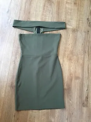 MissGuided Ladies Green Evening Party Dress Size 6 Good Condition • £16