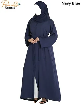 OPEN FRONT Plain Dubai Abaya/kimono Madeby Excellent Premium Quality NIDA Fabric • £24.99