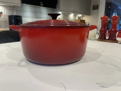 £145 • Buy Le Creuset Cast Iron Round Casserole 28cm 6.7L Red Cerise