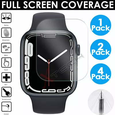 For Apple Watch Series 9 8 7 41 / 45mm Full Screen Fit TPU Screen Protector • £2.49