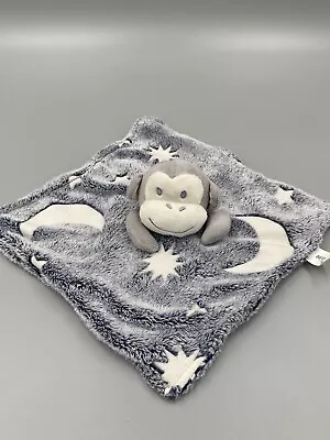 Bed Bubs Monkey Lovey Plush Baby Security Blanket Gray Moon Stars • $13.60