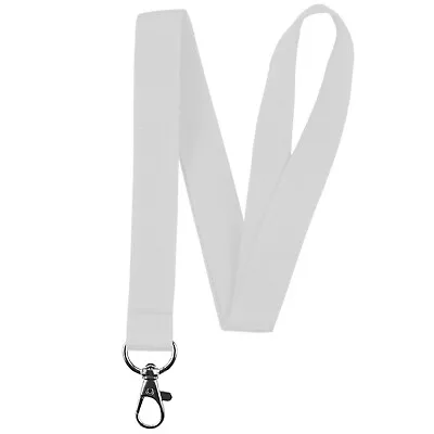 White Fabric Lanyard ID Badge Key Holder Case Pocket Neck Strap Name Tag • $4.08