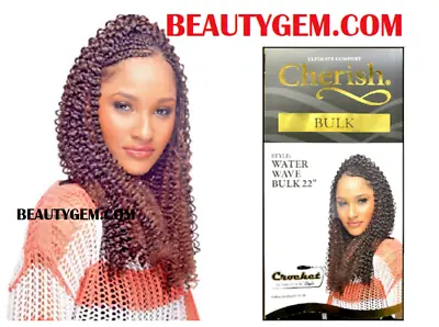 £6.99 • Buy Cherish Bulk Crochet Braid Curly Style Hair Extension - Water Wave Bulk 22 