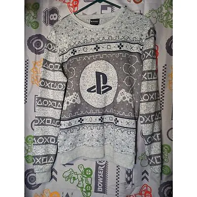 Sony PlayStation Sweater Ripple Junction Adult S Small Video Games Christmas • $12.99