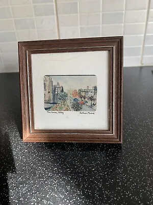 Arthur Moore Original Miniature Watercolour Framed “The Grove Ilkley” Pretty • £15