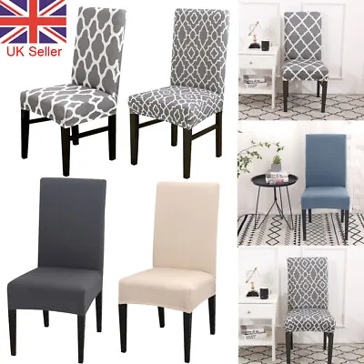 £1.99 • Buy 1//2/4/6PCS Dining Chair Seat Covers Slip Stretch Wedding Banquet Party Covers