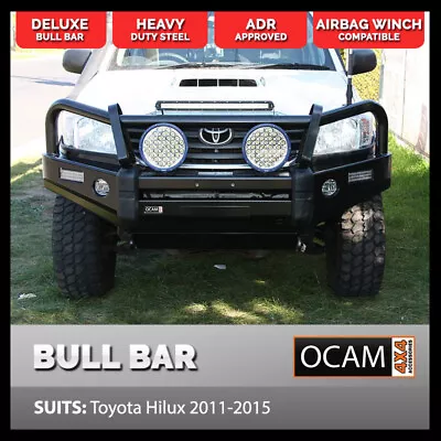 OCAM Deluxe Steel Bull Bar For Toyota Hilux N70 08/2011-15 Winch Compatible • $1695