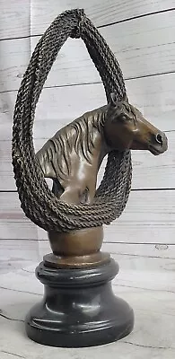 Original Genuine  Milo Bust Horse Bronze Sculpture Art Deco Figurine Artwork • $149.50