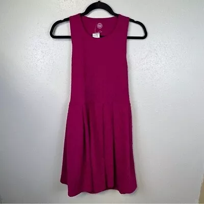 SO Hot Pink Fit And Flare Skater Dress Knee Length Open Back Sleeveless XL • $24