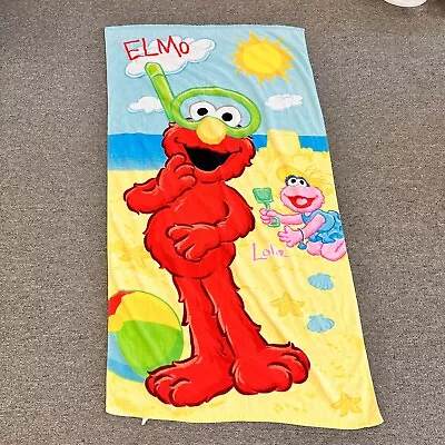 Licensed Sesame Street Elmo And Lola Sandcastle Fiber Reactive Beach/Bath Towel  • $21.29