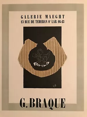 Georges Braque Poster  Galerie Maeght  Original  Lithograph Mourlot Plate-Signed • $45