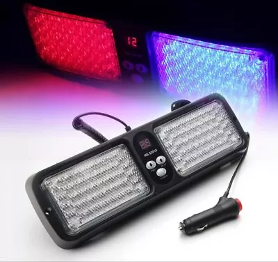 12V Car Visor Strobe Flashing Warning Lights Lamp Strobe Lights Blue&Red 86 LED • $27.79