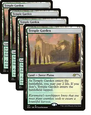 Magic MTG Secret Lair Drop PLAYSET Temple Garden X4 NEAR MINT (NM) • $42.95