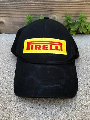 PIRELLI RACING Moto GP Logo Baseball Hat Men's One Size Black Cap • $12