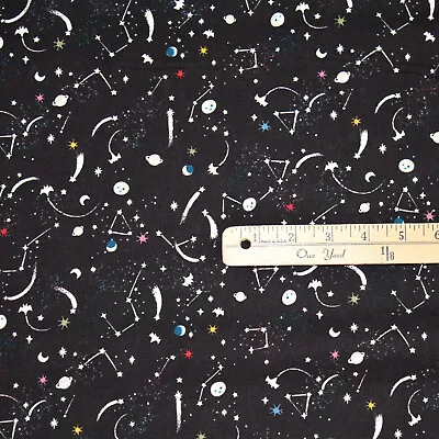 Tiny Treaters Milky Way Outer Space Glow In The Dark Fabric   1/2 Yard  #GC10485 • $3.76