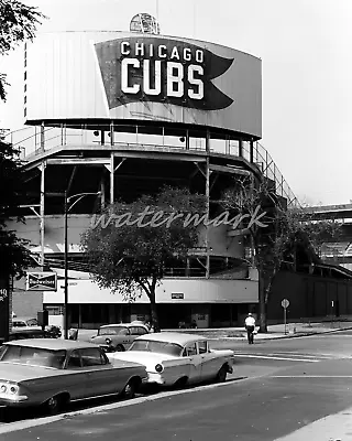 MLB 1960's Chicago Cubs Wrigley Field Black & White 8 X 10 Photo Picture • $5.99