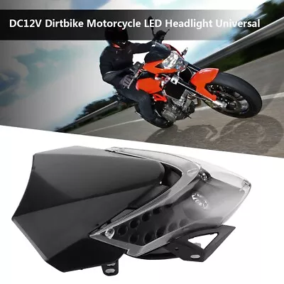 ‧★ DC12V Dirtbike Motorcycle LED Headlight Sport Custom Fairing Light Universal • $36.60