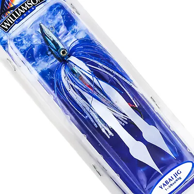 WILLIAMSON Yabai Jig Slow Vertical Kabura Inchiku Skirt Tail 6  40g BLUE WHITE • $11.98