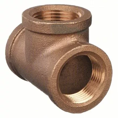 3/4  X 3/4  X 1/2  Reducing Tee Brass Female NPT Threaded Class 125 NO Lead LF • $13.99