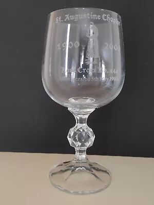 £9.99 • Buy Engraved Masonic Toasting Glass - Freemasons St. Augustine Chapter No. 144