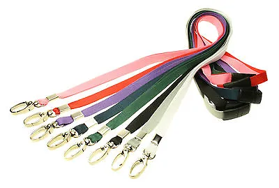 Lanyard Neck Strap With Strong Metal Lobster Clip - Flat Fabric - FREE POST • £2.60