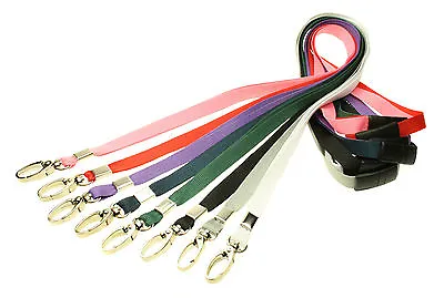 Neck Strap Lanyard With Metal Lobster Clip Safety Breakaway - 10mm Wide FREE P&P • £3.60