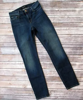 Women's J Brand Mid-Rise Skinny Leg Jeans In Storm 27 X 29.5 Dark Wash EUC 811E4 • $28