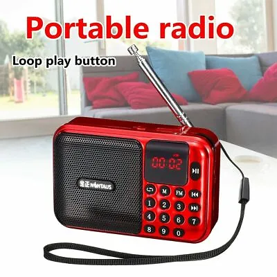 Mini Digital Radio Receiver Speaker MP3 Music Player AM/FM USB TF Card Portable • $18.39