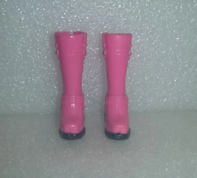 £5.68 • Buy Barbie Shoes - Actually Pink My Scene Boots With Black Soles & Silver Buckles