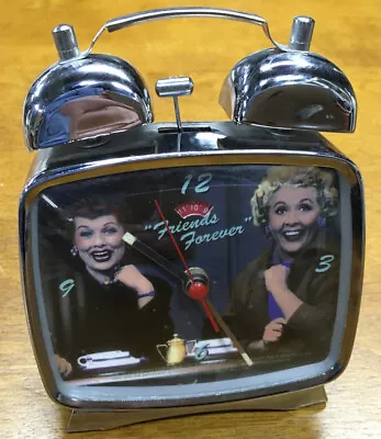 I Love Lucy  Friends Forever  Lucy & Ethel Twin Bell Mechanical Alarm Clock Used • $29.95