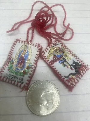 Escapulario Virgen De Guadalupe Y San Miguel Arcángel-Scapular O.L. Of Guadalupe • $4.99