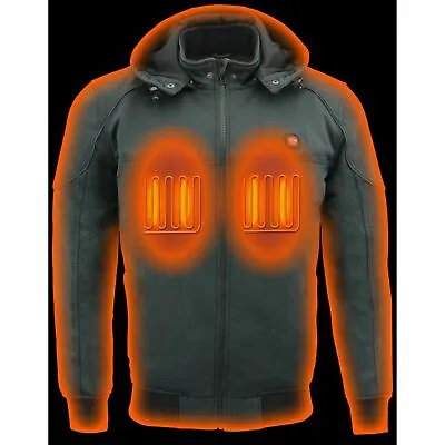 NEXGEN HEAT MENS SOFT SHELL HEATED ZIPPER JACKET W/ DETACHABLE HOOD - SALM • $179.99