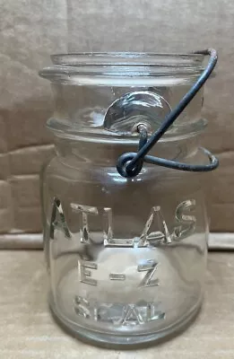 Vintage Atlas E-Z Seal Clear Glass Jar  No Lid • $8