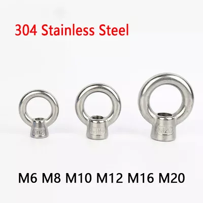 Lifting Eye Nut Heavy Duty Screw Bolt Hammock Hooks M6 M8 M10 M12 M16 M20 • £1.19