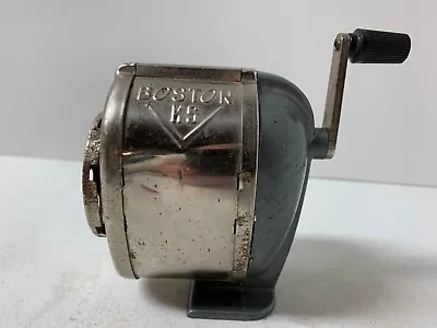 Vintage BOSTON KS 8 Hole Pencil Sharpener Hand Crank Wall Or Table Mount • $12.99