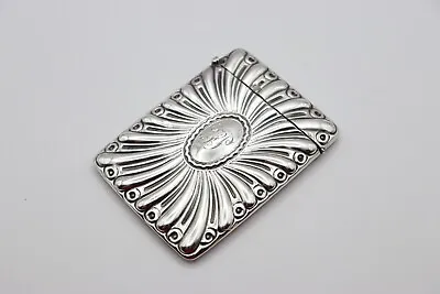 Beautiful Antique Sterling Silver Card Case Hallmarked Birmingham 1901 • $175.59