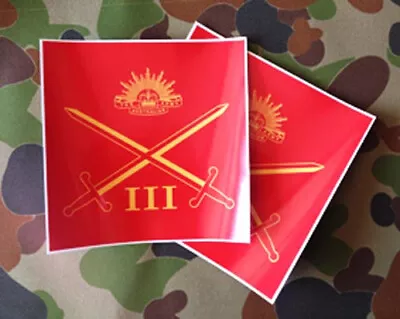 Ex Army Land Rover Perentie 3 Div Tac Sign Decals Set Of 2 • $30