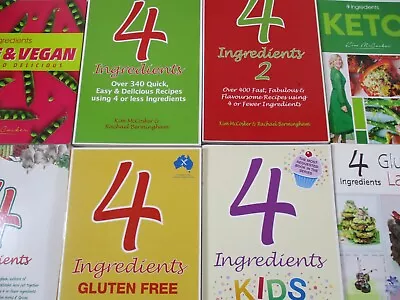 4 Ingredients Cookbooks - Large Selection - Kim McCosker & Rachael Bermingham • $7.99