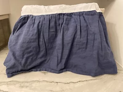 RH Baby & Child Washed Cotton Gauze Crib Skirt- Ocean (blue) • $28.99