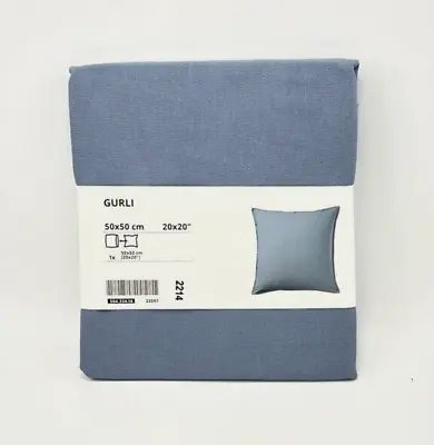 IKEA GURLI Cushion Pillow Cover 20x20  Light Blue 100% Cotton • £11.27