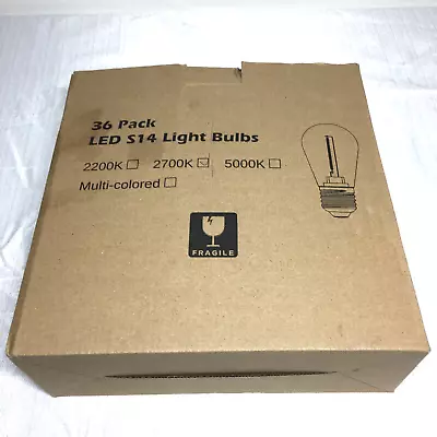S14 LED Bulbs For Outdoor String Lights 2700K Warm CRI90 E26 Medium Base-35 Pack • $29.99